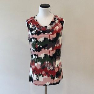 Nine West drape neck top